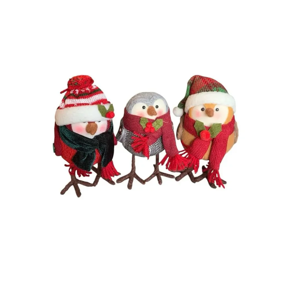 (3) Target Spritz Bird Holiday Figurine Christmas Feathery‎ Friends 6.5
